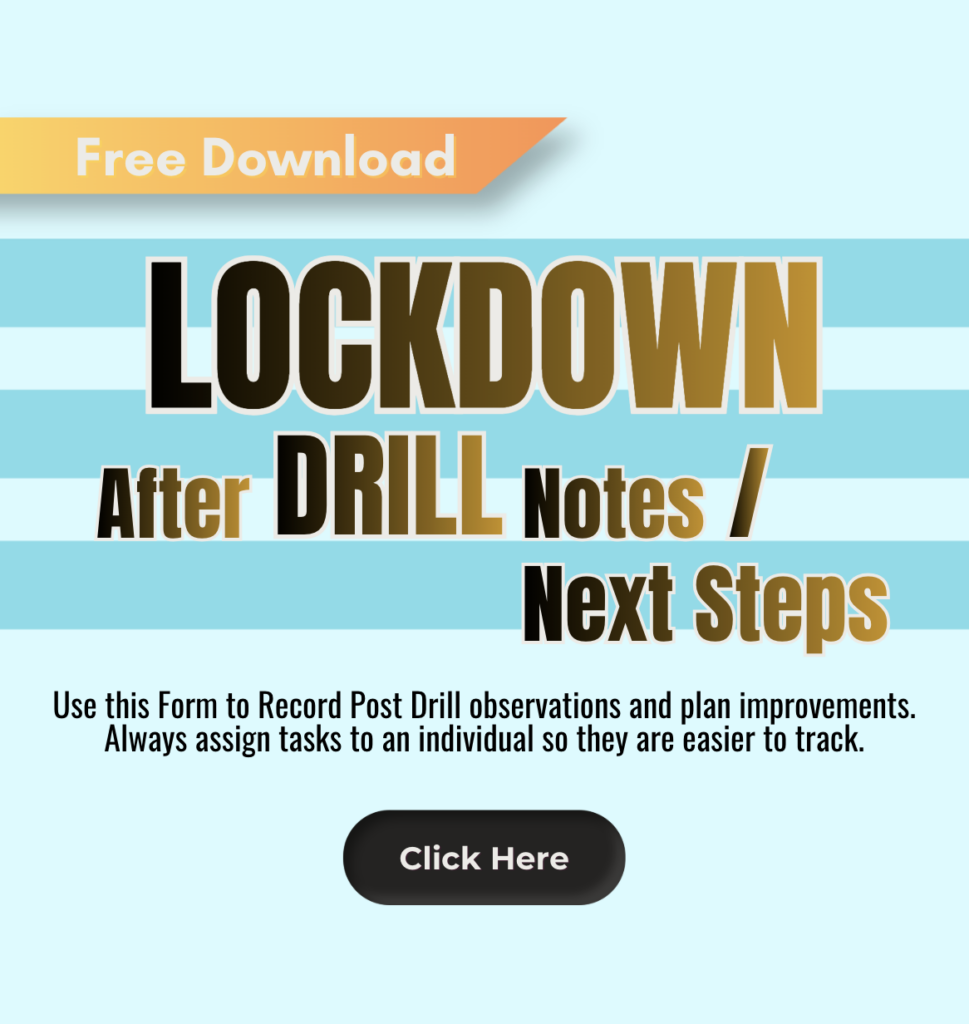 lockdown after drill tracking and next steps