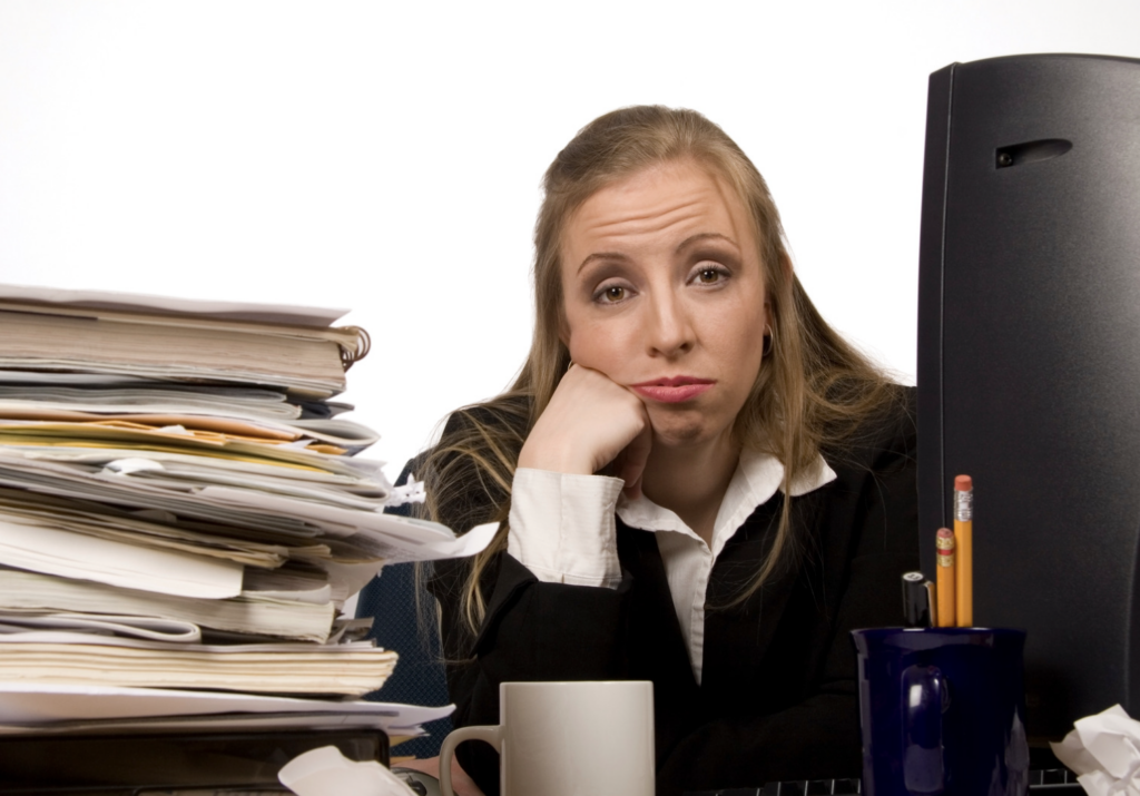 exhausted teacher
