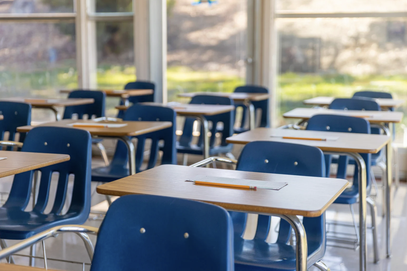 safety updates - desks inside a classroom
